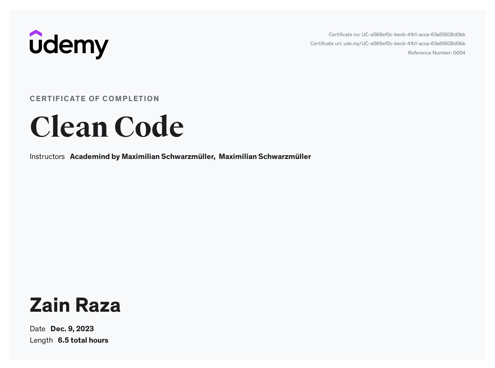 Clean Code Certification
